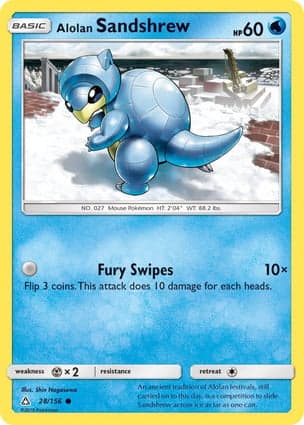 Carta Sandshrew de Alola
