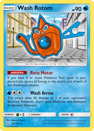 Carta Rotom Lavagem