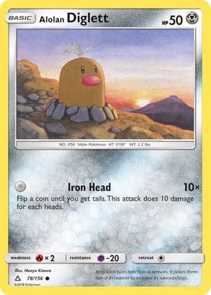 Carta Diglett de Alola