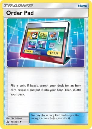 Carta Tablet de Pedido