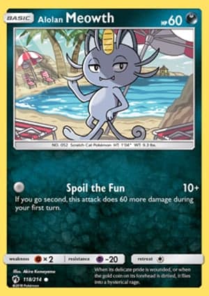 Carta Meowth de Alola