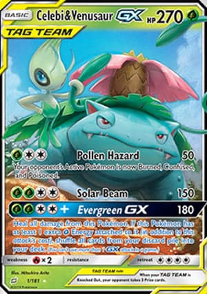 Carta Celebi e Venusaur-GXCelebi & Venusaur-GX