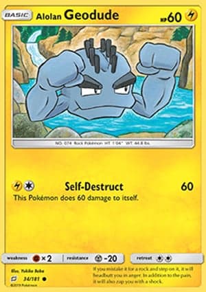 Carta Geodude de Alola