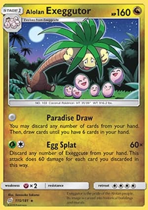 Carta Exeggutor de Alola