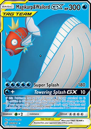 Carta Magikarp e Wailord-GXMagikarp & Wailord-GX