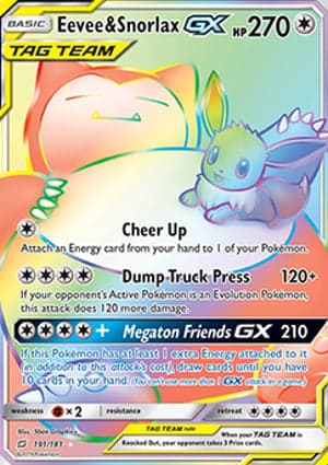 Carta Eevee e Snorlax-GXEevee & Snorlax-GX