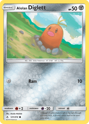Carta Diglett de Alola
