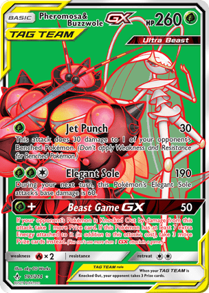 Carta Pheromosa e Buzzwole-GXPheromosa & Buzzwole-GX