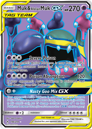 Carta Muk e Muk de Alola-GXMuk & Alolan Muk-GX