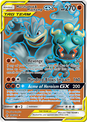 Carta Marshadow e Machamp-GXMarshadow & Machamp-GX