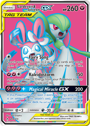 Carta Gardevoir e Sylveon-GXGardevoir & Sylveon-GX