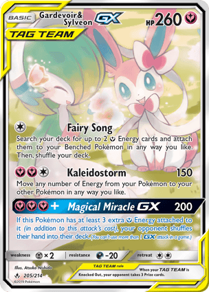 Carta Gardevoir e Sylveon-GXGardevoir & Sylveon-GX