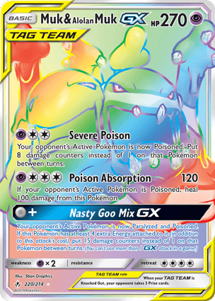 Carta Muk e Muk de Alola-GXMuk & Alolan Muk-GX