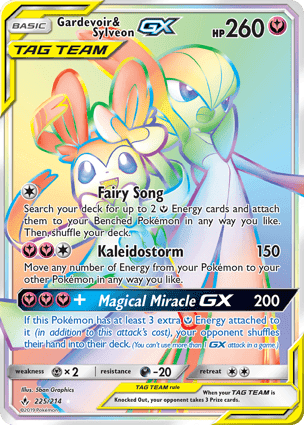 Carta Gardevoir e Sylveon-GXGardevoir & Sylveon-GX