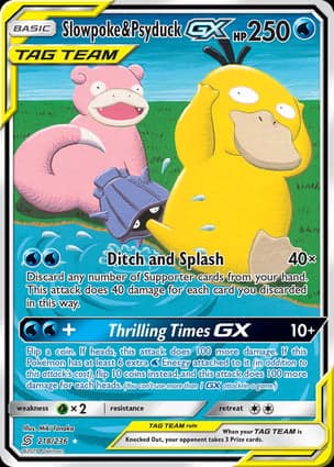 Carta Slowpoke e Psyduck-GXSlowpoke & Psyduck-GX