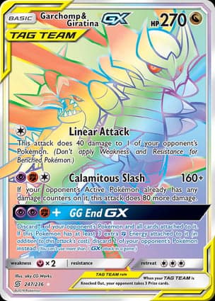 Carta Garchomp e Giratina-GXGarchomp & Giratina-GX