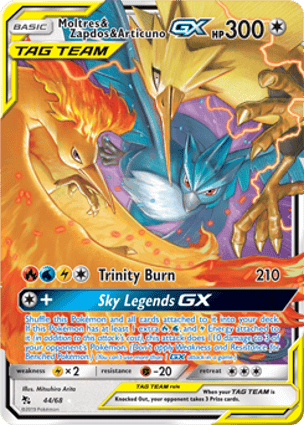 Carta Moltres, Zapdos e Articuno-GXMoltres & Zapdos & Articuno-GX