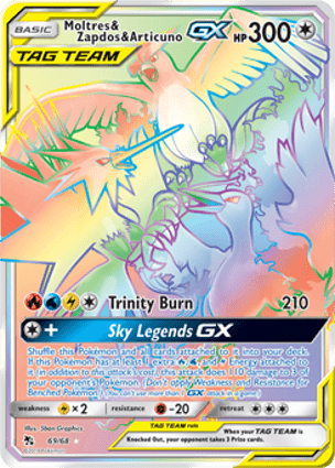 Carta Moltres, Zapdos e Articuno-GXMoltres & Zapdos & Articuno-GX