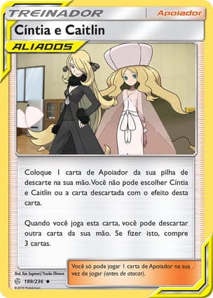 Carta Cíntia e Caitlin