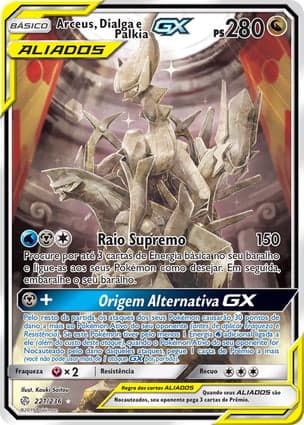Carta Arceus, Dialga e Palkia-GXArceus & Dialga & Palkia-GX