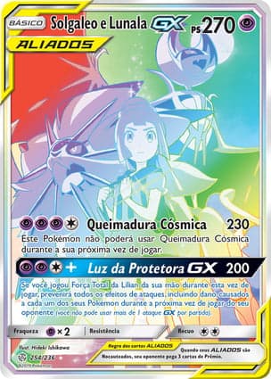 Carta Solgaleo e Lunala-GXSolgaleo & Lunala-GX