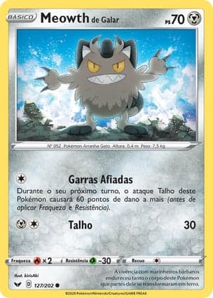 Carta Meowth de Galar
