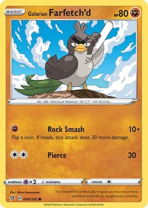 Carta Farfetch'd de Galar