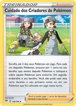 Carta Cuidado dos Criadores de Pokémon