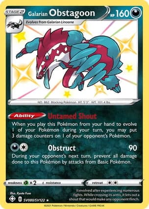 Carta Obstagoon de Galar