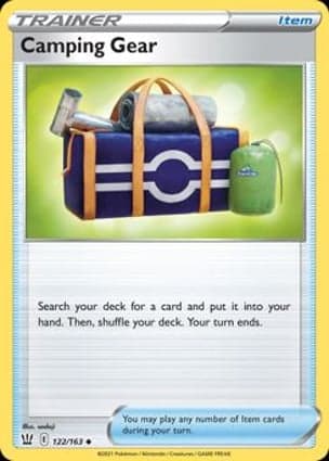 Carta Equipamento de Camping