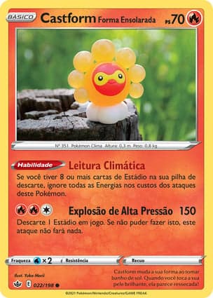 Carta Castform Forma Ensolarada