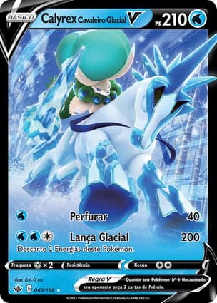 Carta Calyrex Cavaleiro Glacial VIce Rider Calyrex V