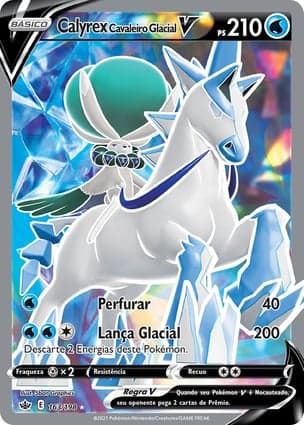 Carta Calyrex Cavaleiro Glacial VIce Rider Calyrex V