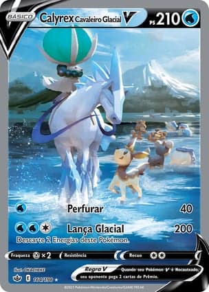 Carta Calyrex Cavaleiro Glacial VIce Rider Calyrex V