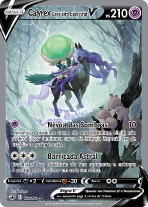 Carta Calyrex Cavaleiro Espectral VShadow Rider Calyrex V