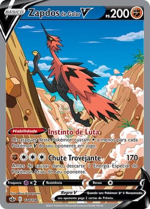 Carta Zapdos de Galar VGalarian Zapdos V