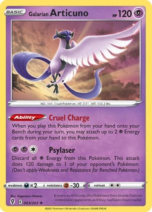 Carta Galarian Articuno