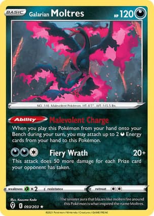 Carta Moltres de Galar