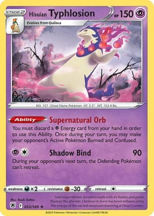 Carta Typhlosion de Hisui