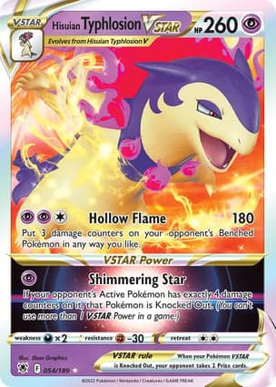 Carta Typhlosion de Hisui V-ASTROHisuian Typhlosion VSTAR