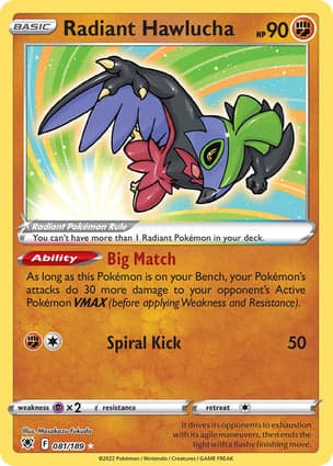 Carta Hawlucha Radiante
