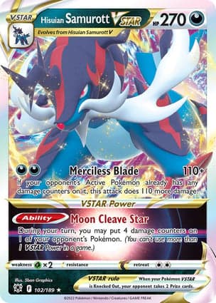 Carta Samurott de Hisui V-ASTROHisuian Samurott VSTAR