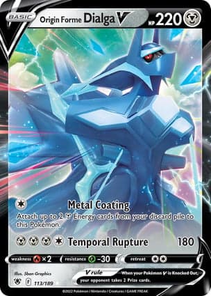 Carta Dialga Forma Origem VOrigin Forme Dialga V