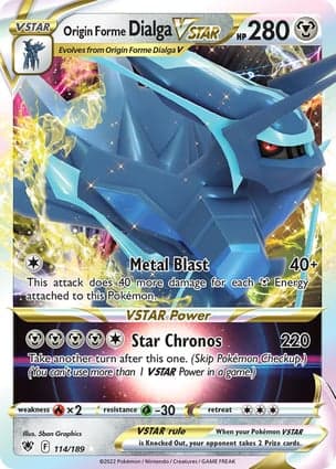 Carta Dialga Forma Origem V-ASTROOrigin Forme Dialga VSTAR