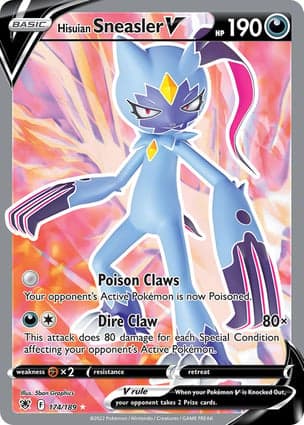 Carta Sneasler de Hisui VHisuian Sneasler V (Full Art)