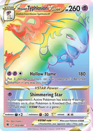 Carta Typhlosion de Hisui V-ASTROHisuian Typhlosion VSTAR (Secret)