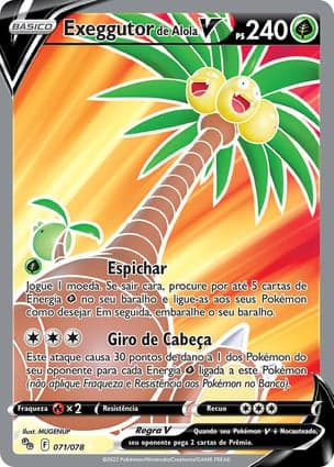 Carta Exeggutor de Alola VAlolan Exeggutor V