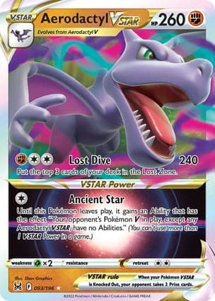 Carta Aerodactyl V-ASTROAerodactyl VSTAR