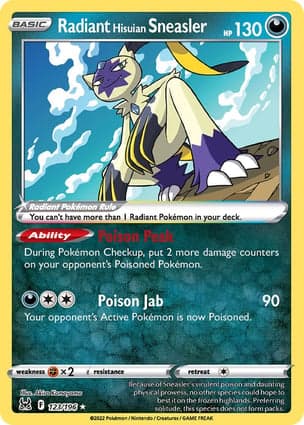 Carta Sneasler de Hisui Radiante