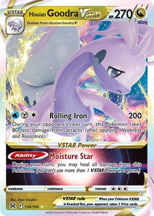 Carta Goodra de Hisui V-ASTROHisuian Goodra VSTAR